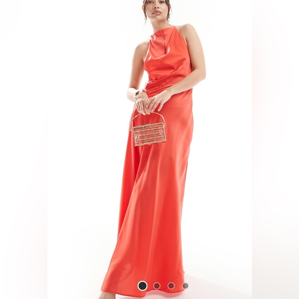 Elegant Orange Maxi Skirt